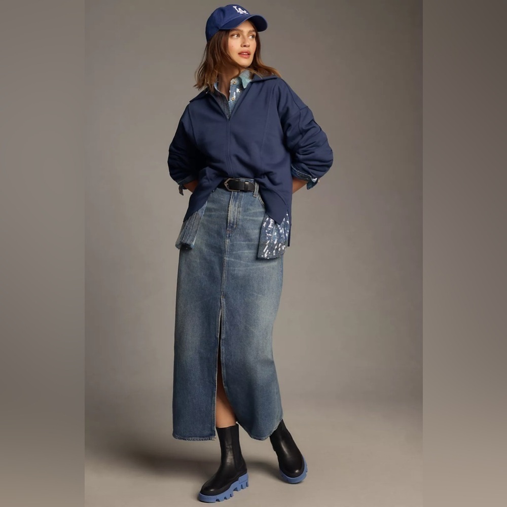 NWT Size XS (P2P 23') - Pilcro Oversized Johnny Collar Pullover
